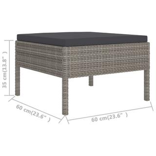 VidaXL Garten-sofagarnitur poly-rattan  