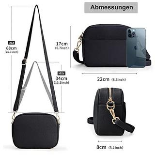 Only-bags.store Umhängetasche, stylisch Veganem Leder Breiter Gurt Crossbody Schultertasch mit 2 verstellbaren Umhängetasche, stylisch Veganem Leder Breiter Gurt Crossbody Schultertasch mit 2 verstellbaren 