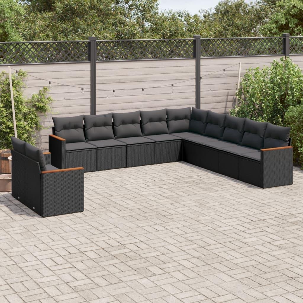 VidaXL set divano da giardino Polirattan  