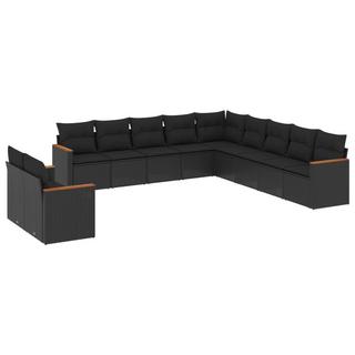 VidaXL set divano da giardino Polirattan  