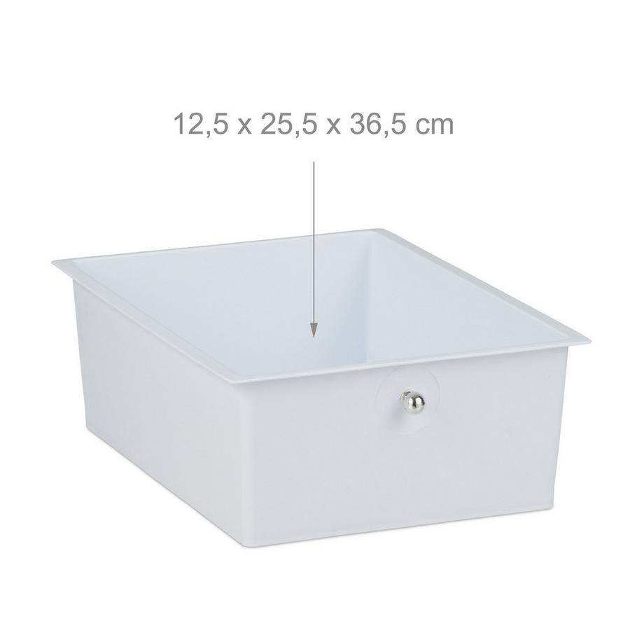 Northix Chariot de salle de bain avec 3 tiroirs  