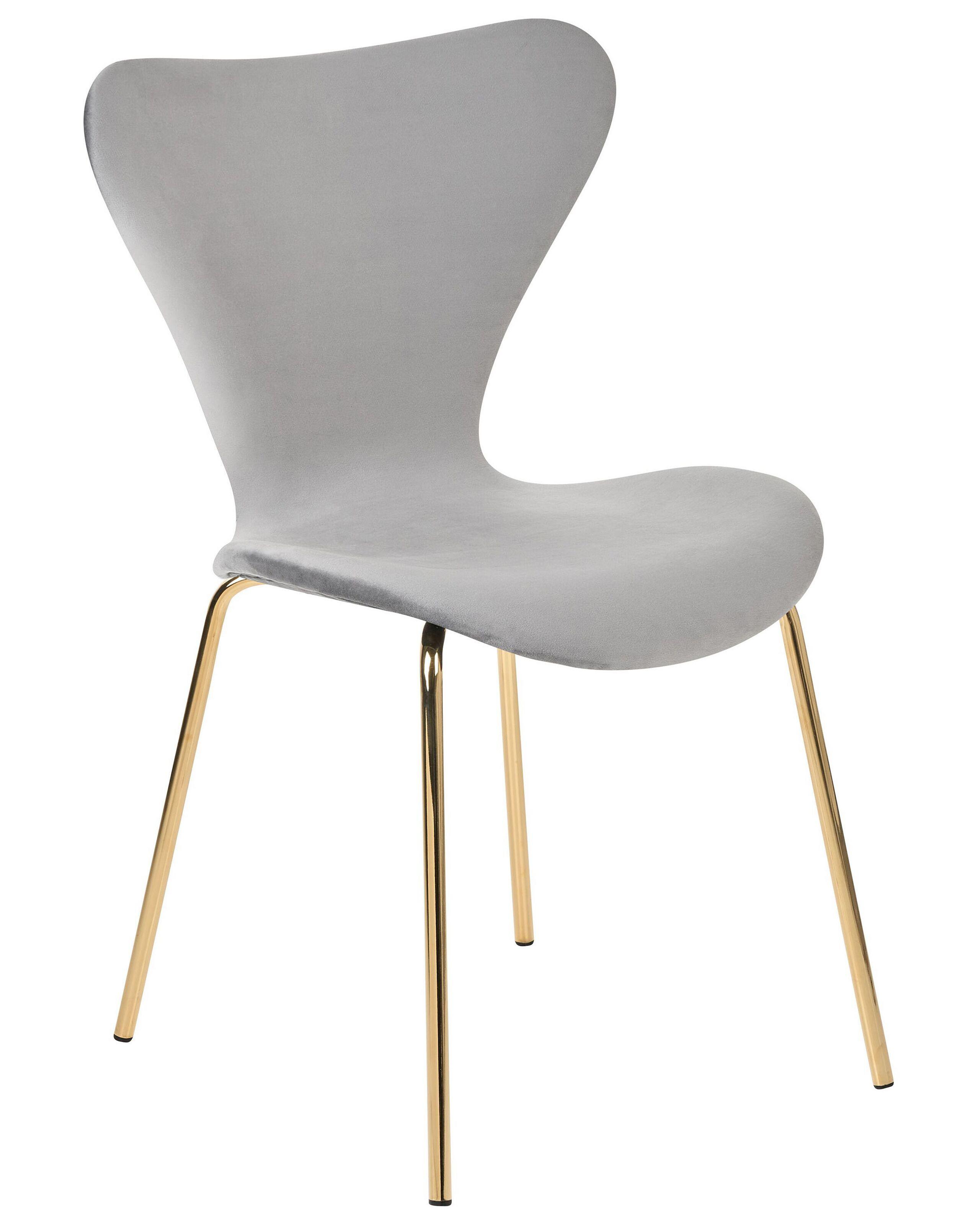 Beliani Lot de 2 chaises en Velours Scandinave BOONVILLE  