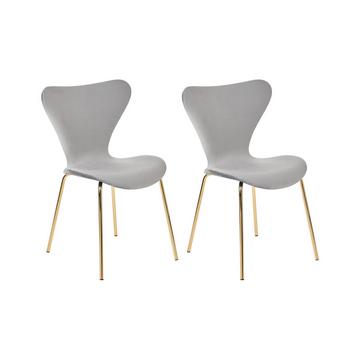 Lot de 2 chaises en Velours Scandinave BOONVILLE