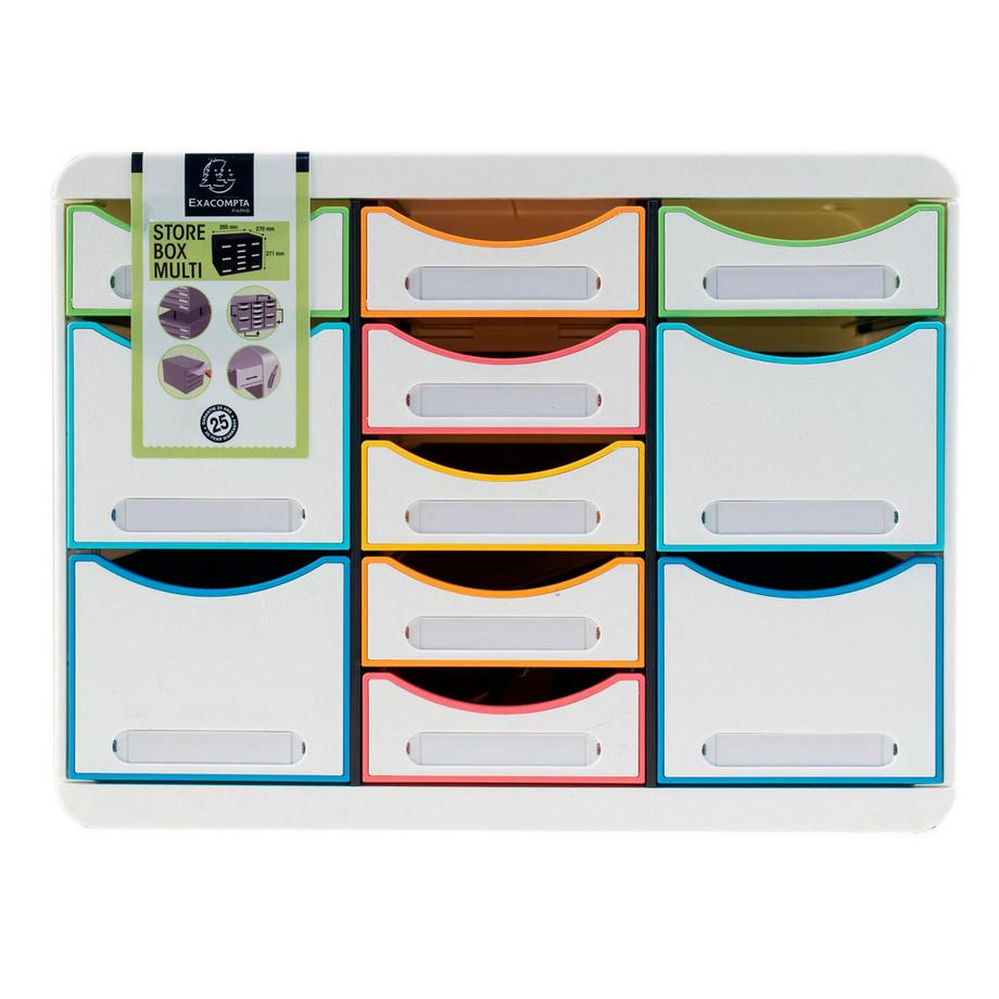 Exacompta Moule de classement Storebox Multi 11 tiroirs Black Office  