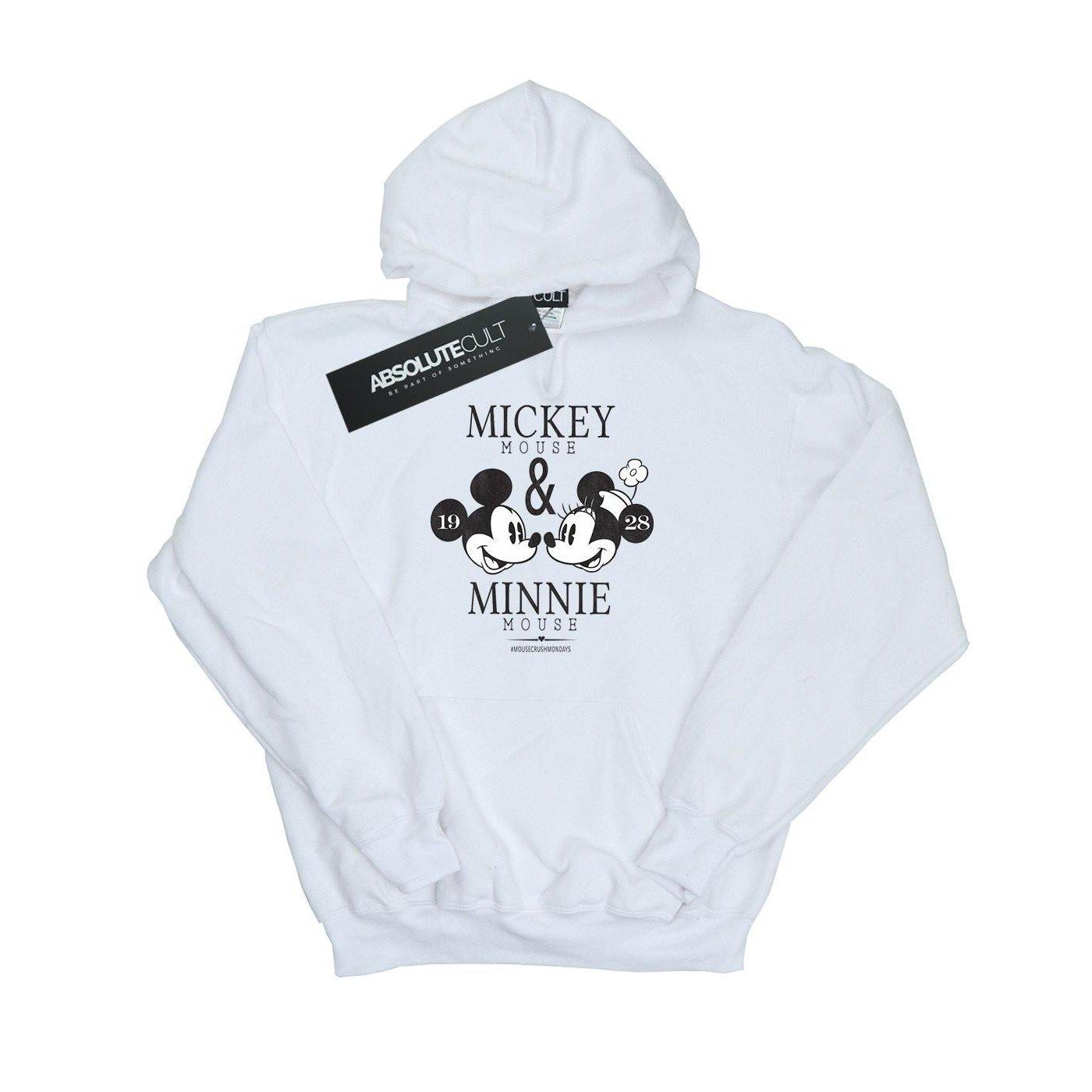 Image of Mickey And Minnie Mouse Mousecrush Mondays Kapuzenpullover Unisex Weiss 116