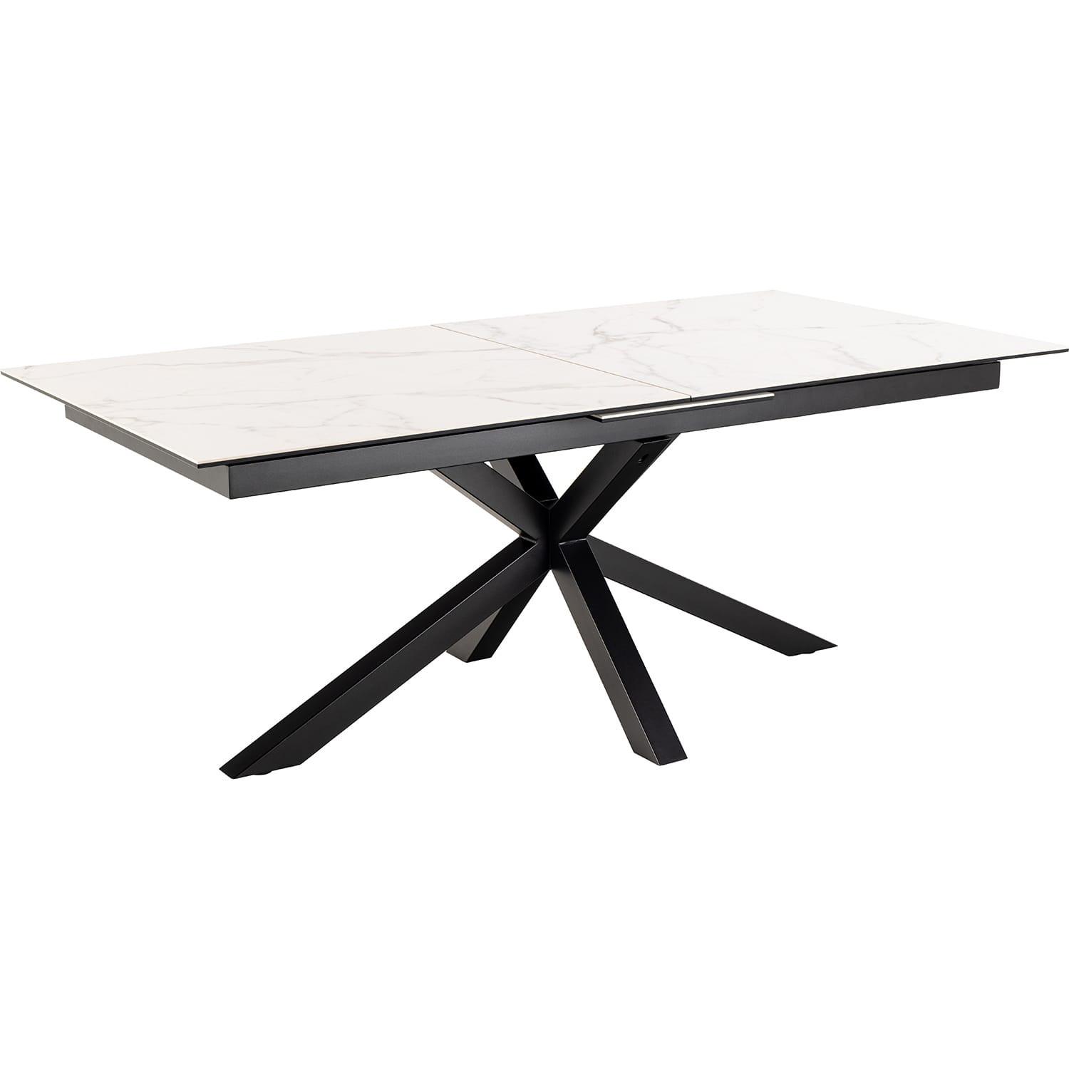 mutoni Table à manger Triple-X céramique blanche 200-240x100  