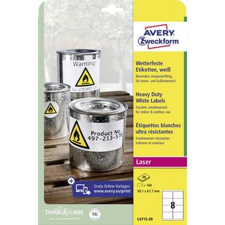 Avery-Zweckform AVERY ZWECKFORM Folienetiketten 99,1x67,7mm, 160 St.  