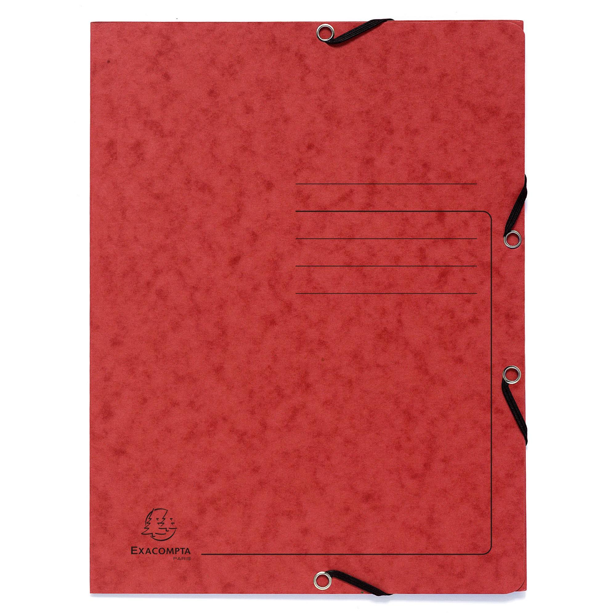 Image of Sammelmappe mit Gummizug und 3 Klappen aus Colorspan-Karton 355g/m2 - A4 - x 25 Sammelmappe mit Gummizug und 3 Klappen aus Colorspan-Karton 355g/m2 - A4 - x 25