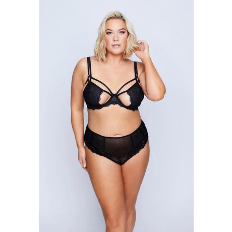 Ulla Popken  Soutien-gorge à armatures, bandes fantaisie et dentelle 