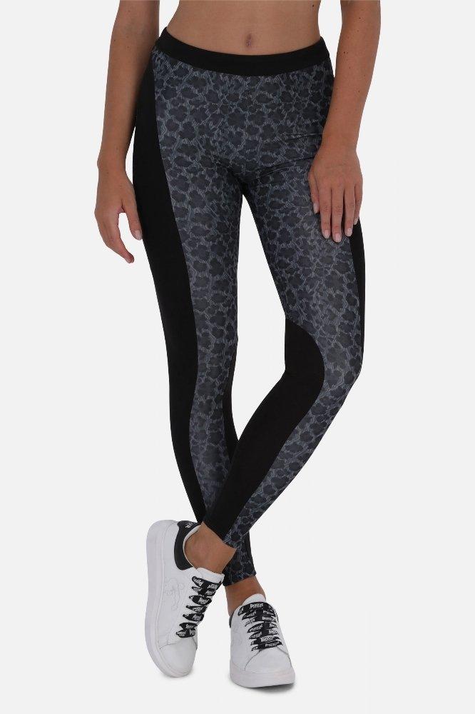 Image of Mid-rise Farbblock-leggins Damen Anthrazit XL
