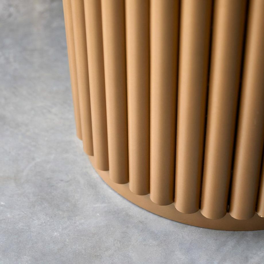 Tikamoon Table ronde en métal et terrazzo 4-6 pers. Isaure  