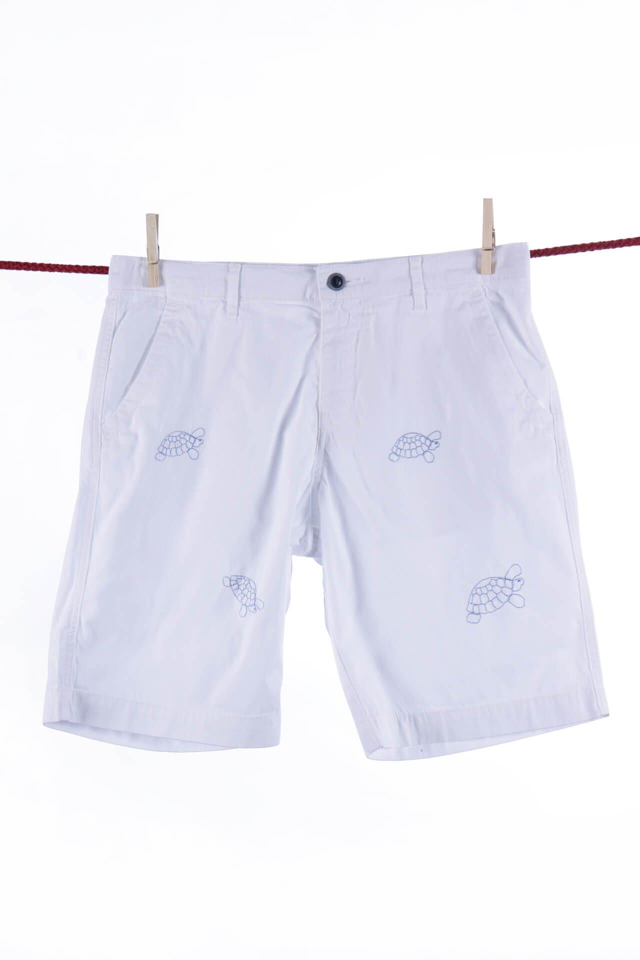 Image of Reine Schildkröten-bermudashorts Herren Weiss XXL