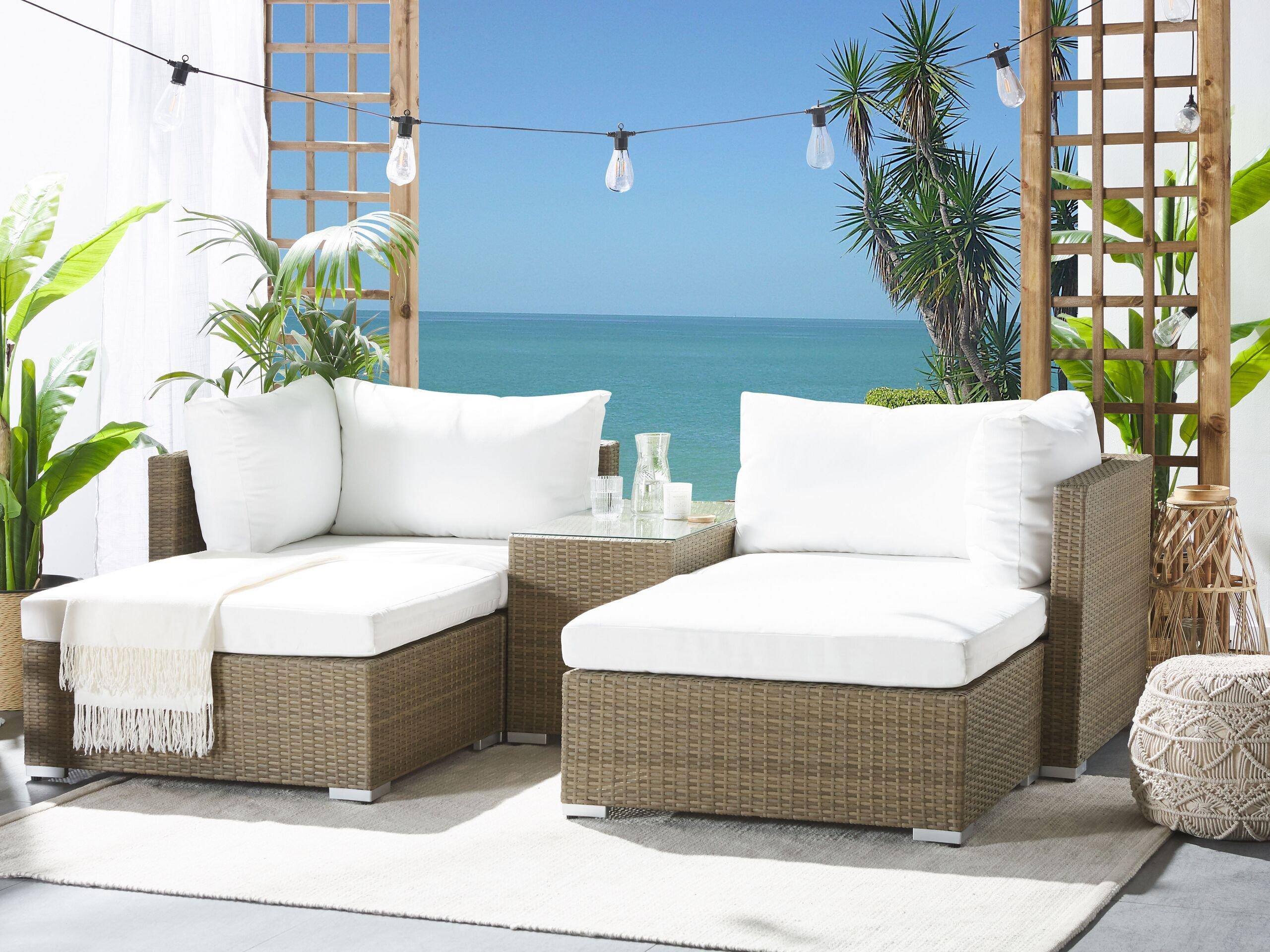 Beliani Garten Lounge aus PE Rattan Modern NOTO  