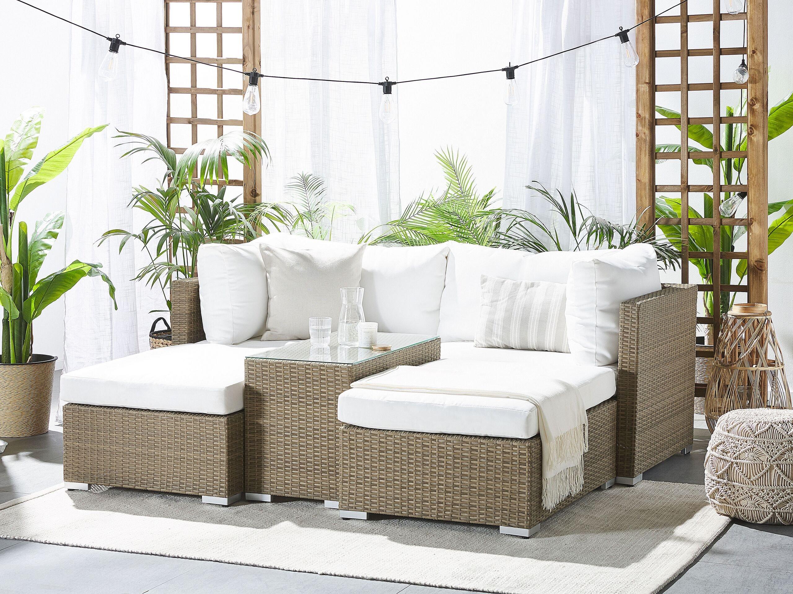 Beliani Garten Lounge aus PE Rattan Modern NOTO  