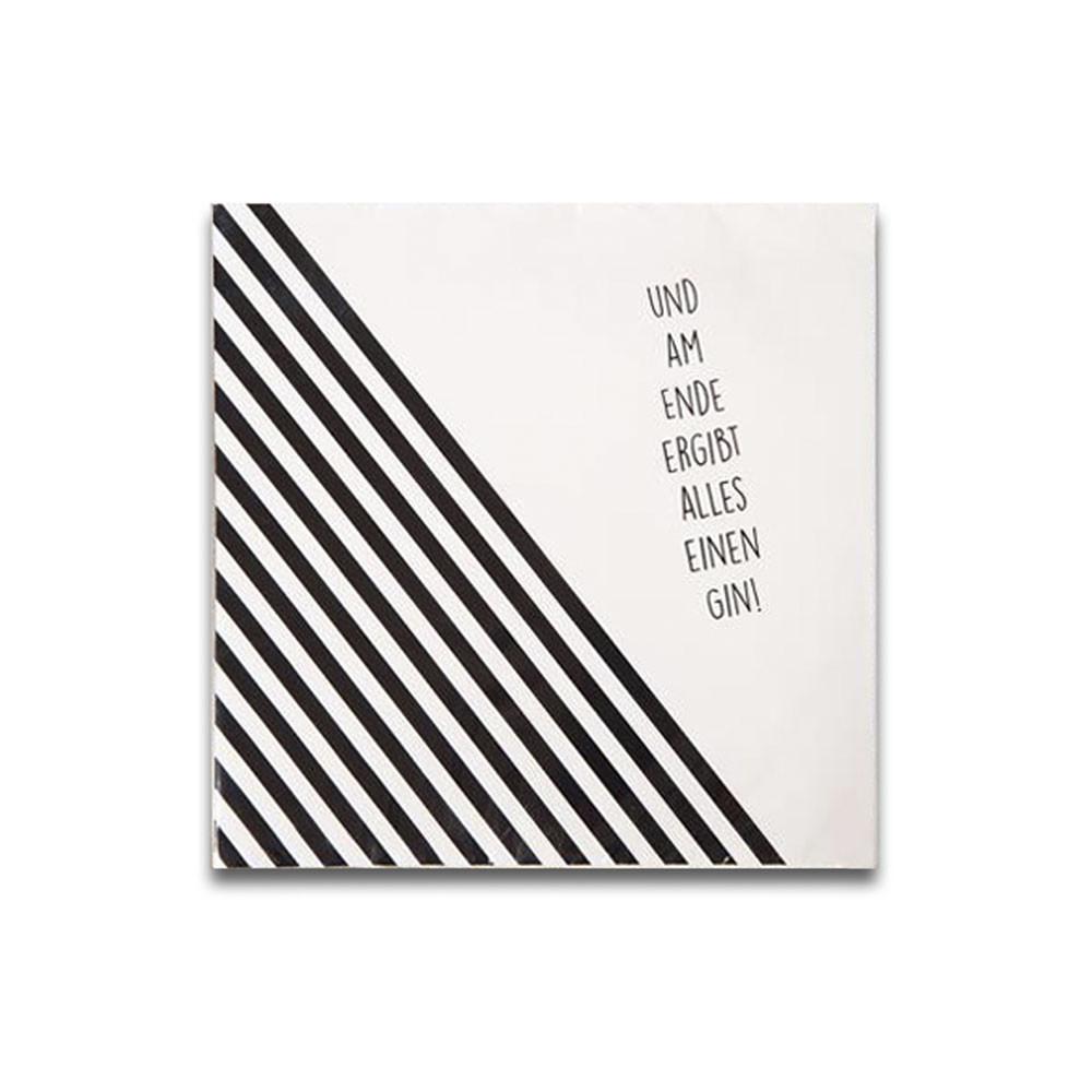 Schneider Korbwaren Set de serviettes Proscht Gin & Wein  