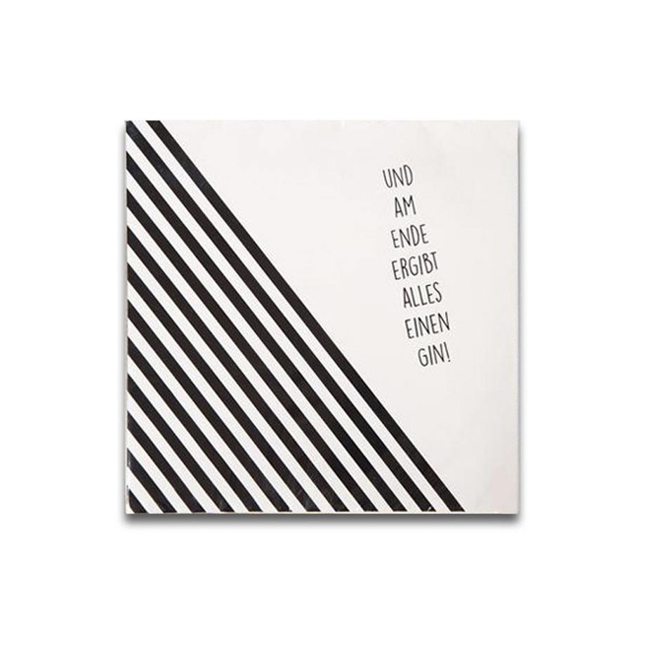 Schneider Korbwaren Servietten-Set Proscht Gin & Wein  