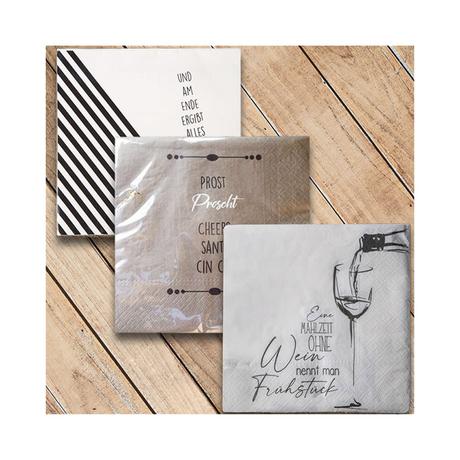 Schneider Korbwaren Set de serviettes Proscht Gin & Wein  