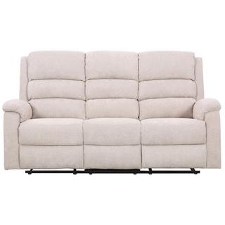 Vente-unique Relaxsofa elektrisch 3-Sitzer - Stoff - Beige - NEVERS  