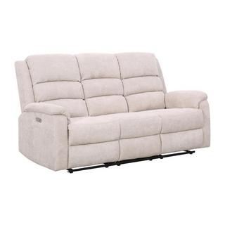 Vente-unique Relaxsofa elektrisch 3-Sitzer - Stoff - Beige - NEVERS  