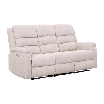 Relaxsofa elektrisch 3-Sitzer - Stoff - Beige - NEVERS