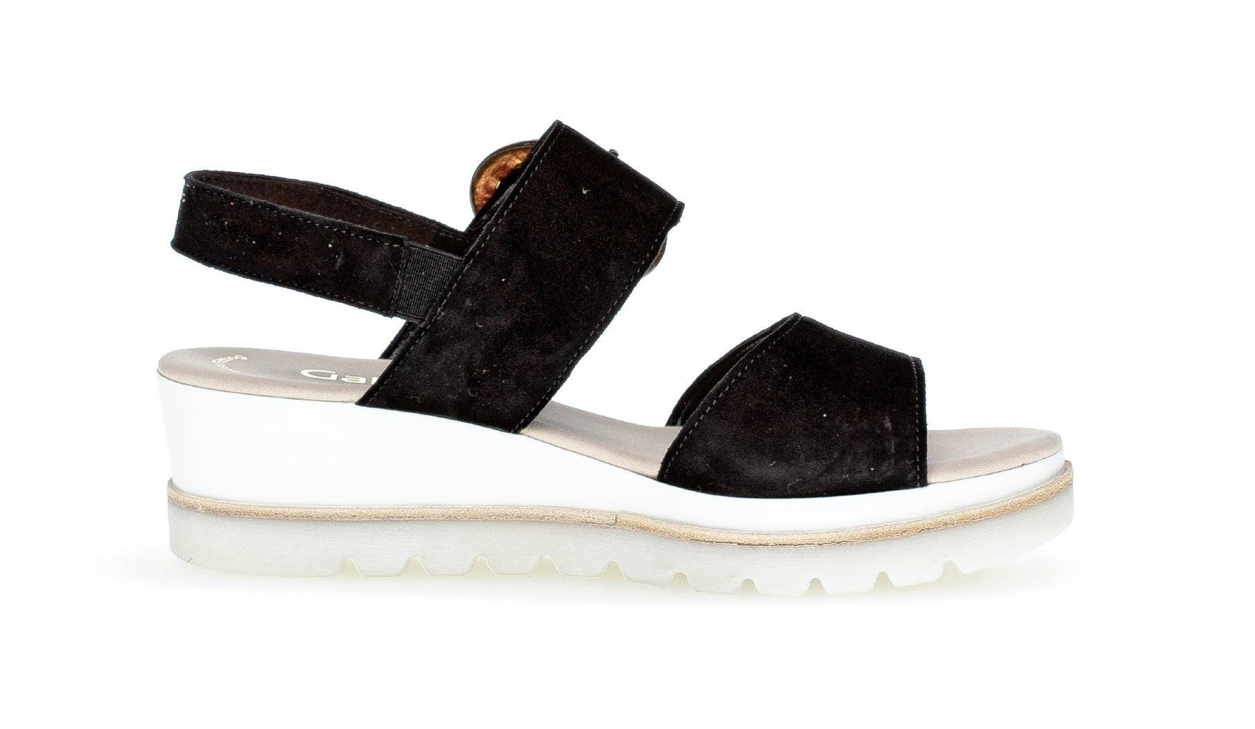 Image of Wildleder Sandale Damen Schwarz 40