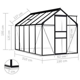 VidaXL Serre aluminium  