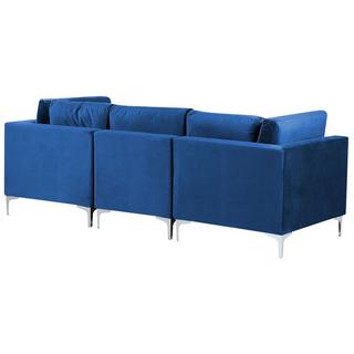 Beliani 3 Sitzer Sofa aus Samtstoff Modern EVJA  