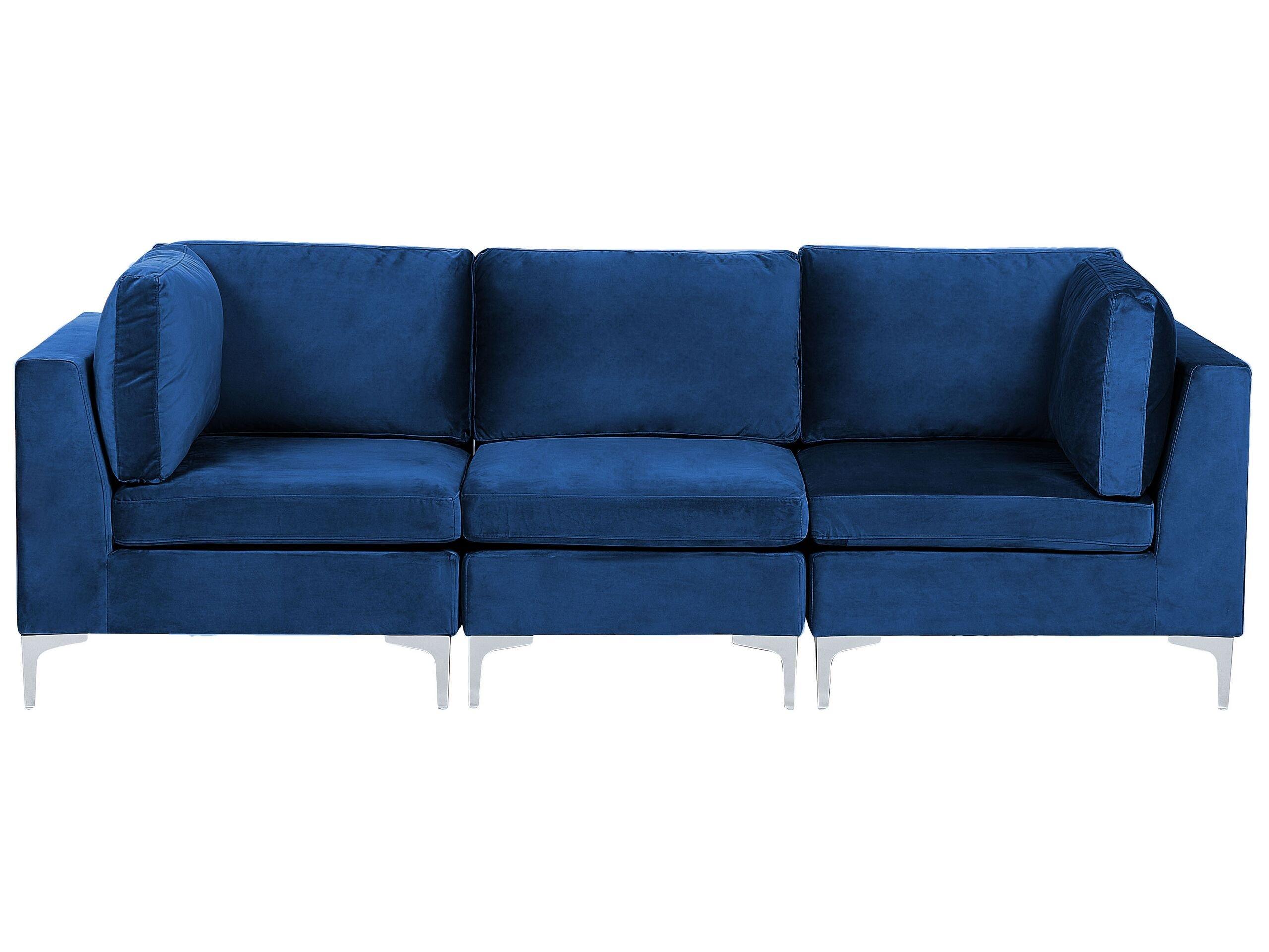 Beliani 3 Sitzer Sofa aus Samtstoff Modern EVJA  