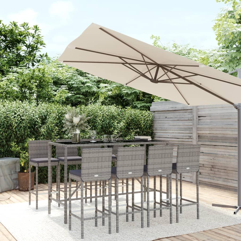 VidaXL Gartenbar set poly-rattan  