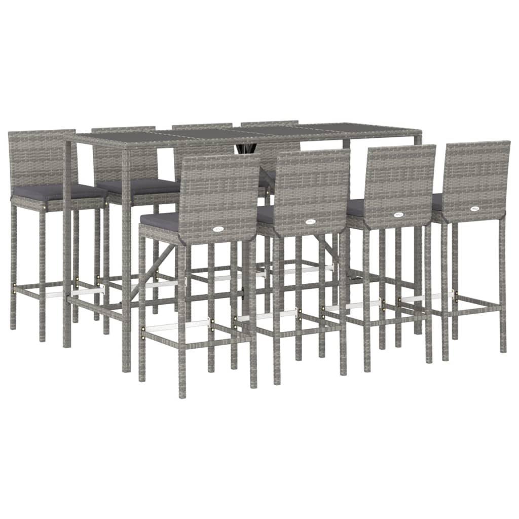 VidaXL Gartenbar set poly-rattan  