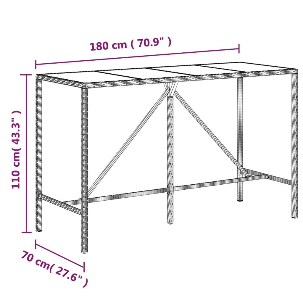 VidaXL Gartenbar set poly-rattan  