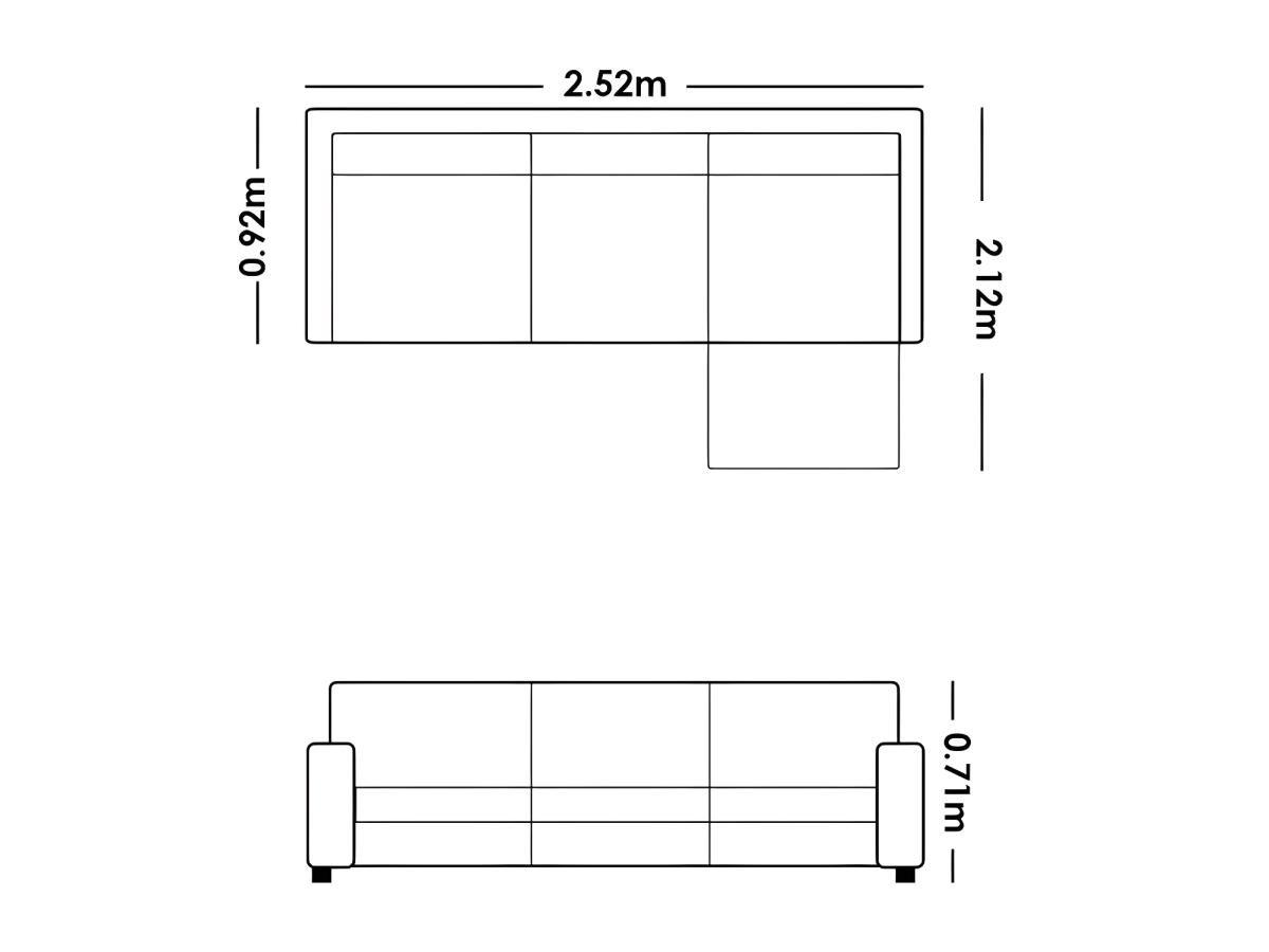 Vente-unique Ecksofa Leder MYSTIQUE Ecke Rechts  