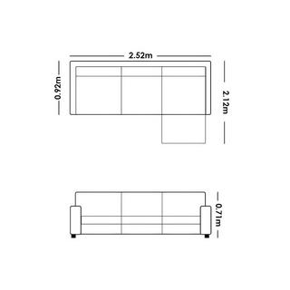 Vente-unique Ecksofa Leder MYSTIQUE Ecke Rechts  