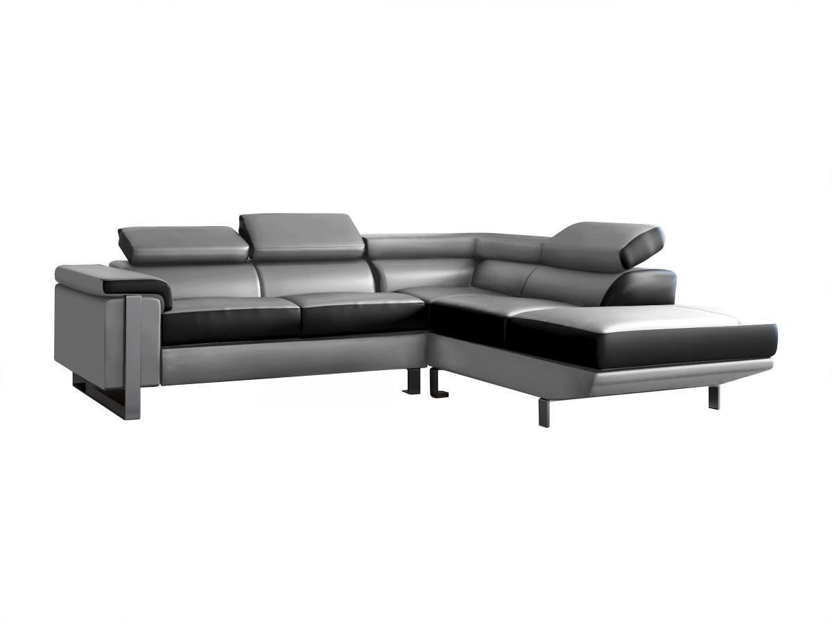 Vente-unique Ecksofa Leder MYSTIQUE Ecke Rechts  