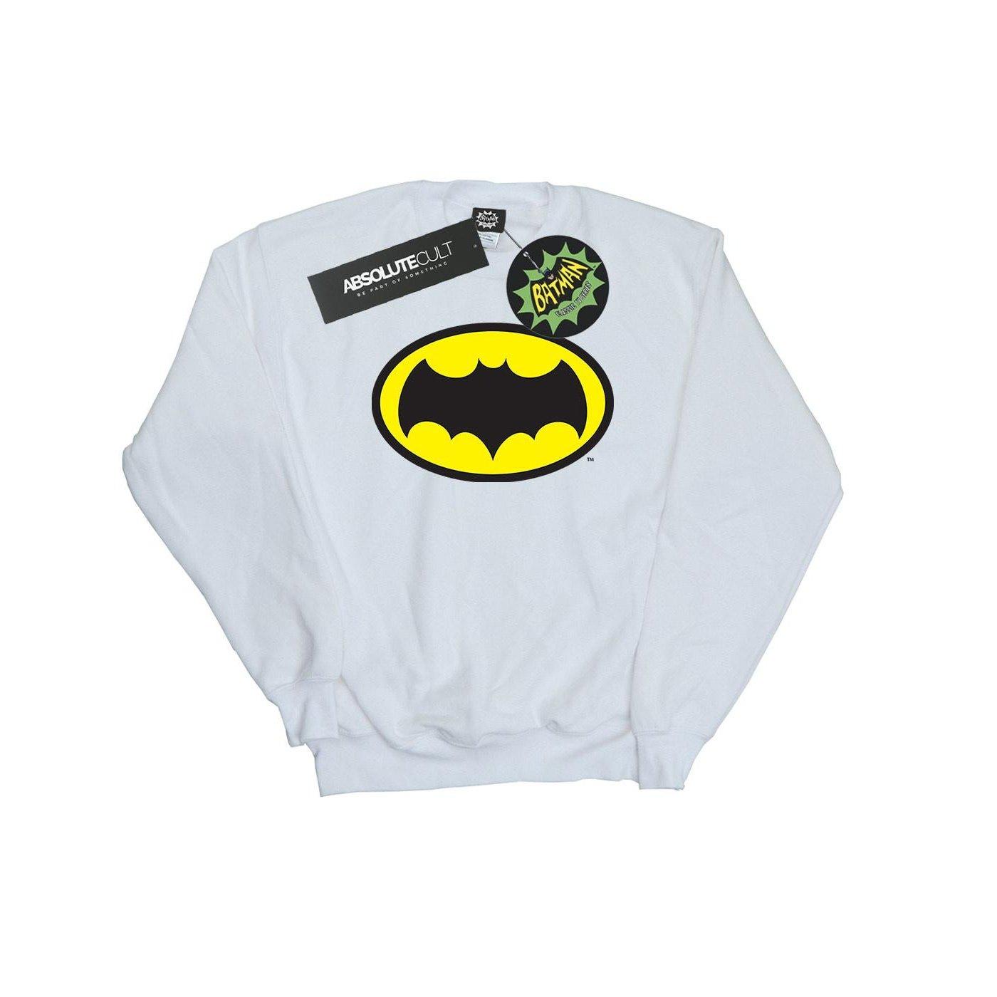 Image of Batman Tv Series Logo Sweatshirt Damen Weiss M