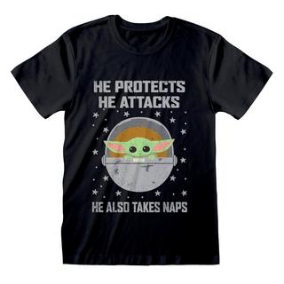 STAR WARS  Tshirt PROTECTS AND ATTACKS 