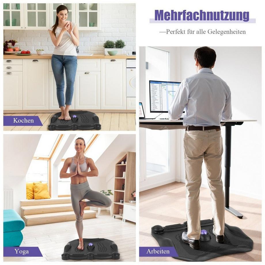 Northix  Anti-Ermüdungsmatte mit Massagepunkten & 360° Rollendem Massageball Stehmatte 