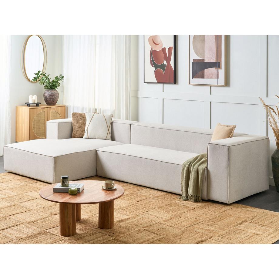 Beliani 3 Sitzer Sofa aus Stoff Minimalistisch VERNON  