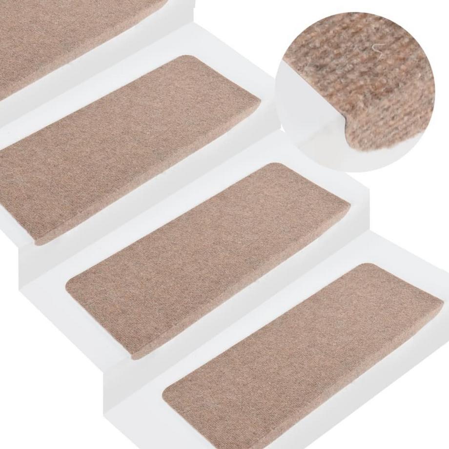 VidaXL Tapis d'escalier tissu  