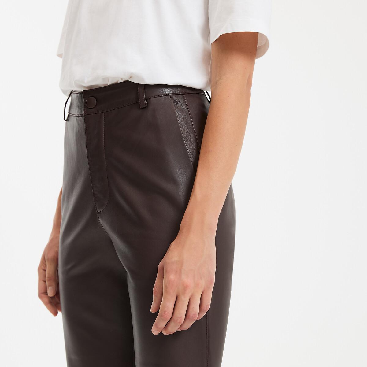 La Redoute Collections Pantaloni dritti in pelle  