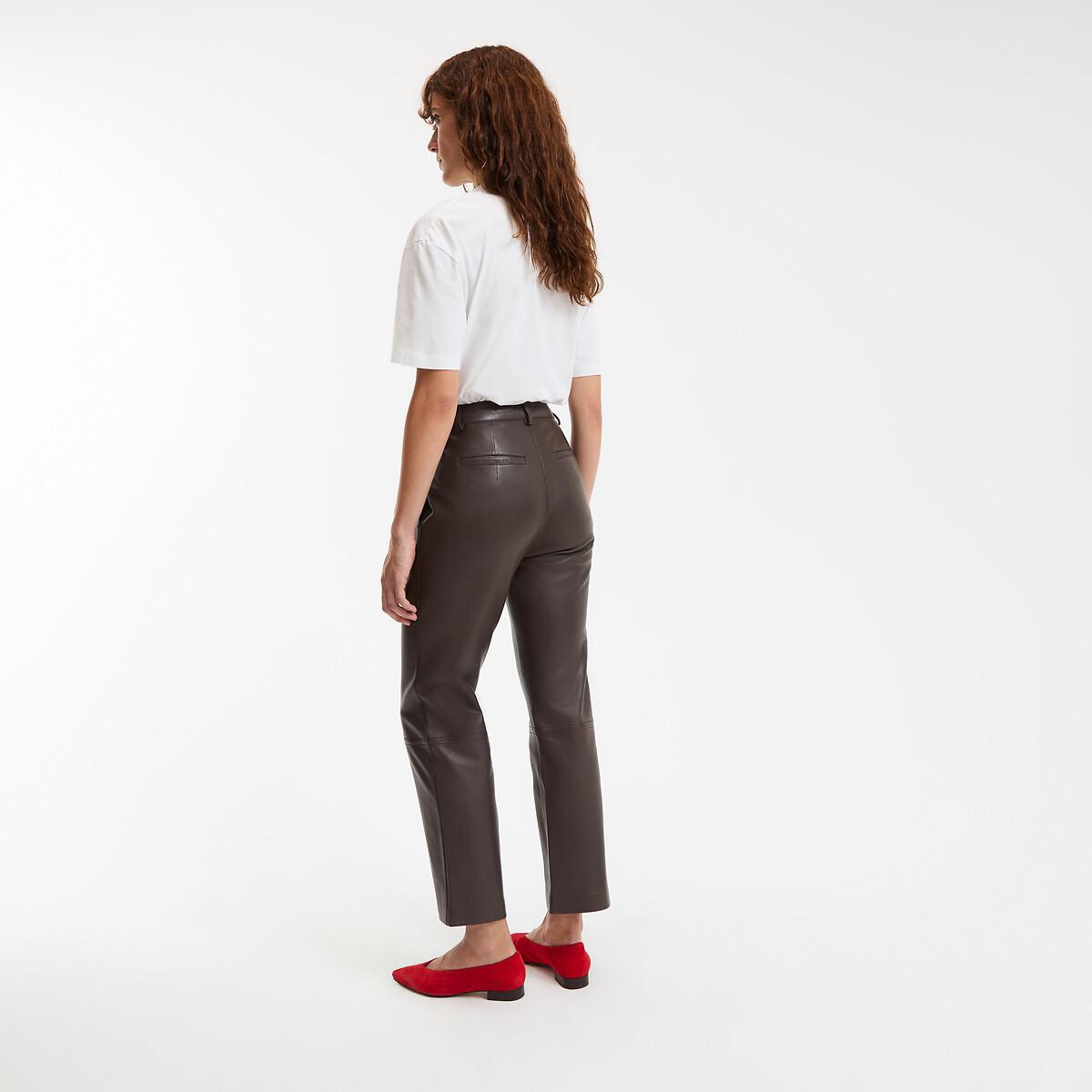 La Redoute Collections Pantaloni dritti in pelle  