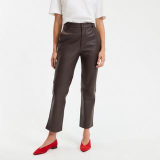 La Redoute Collections Pantaloni dritti in pelle  