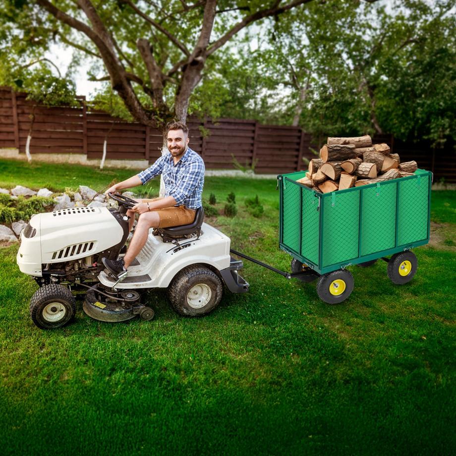 Tectake Carrello a mano  con pareti laterali pieghevoli  
