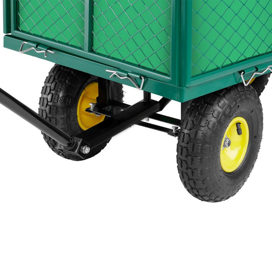 Tectake Carrello a mano  con pareti laterali pieghevoli  