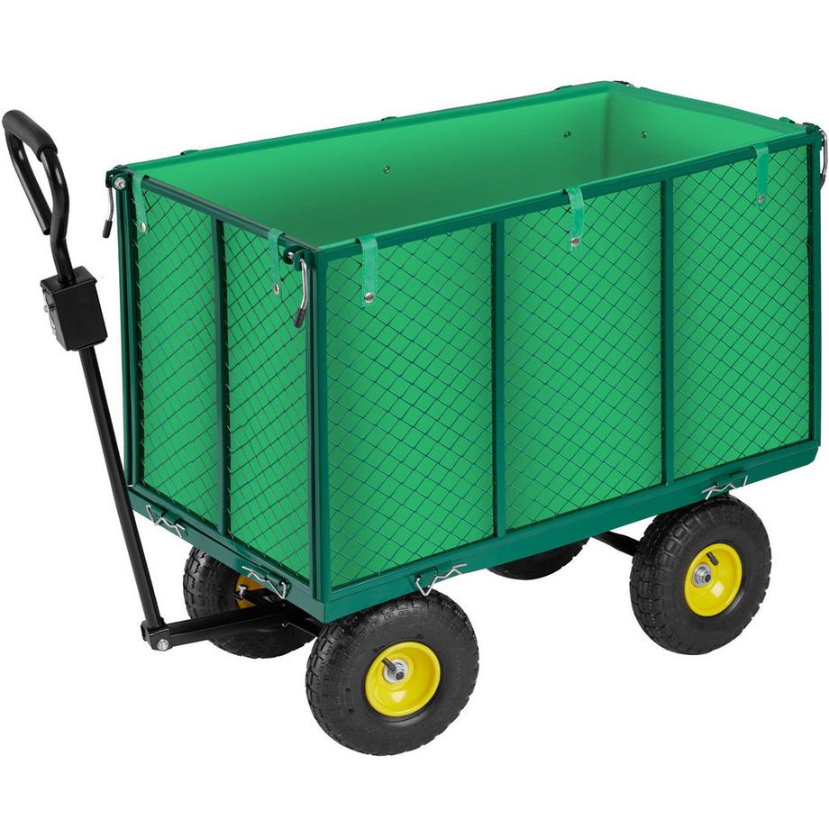 Tectake Carrello a mano  con pareti laterali pieghevoli  