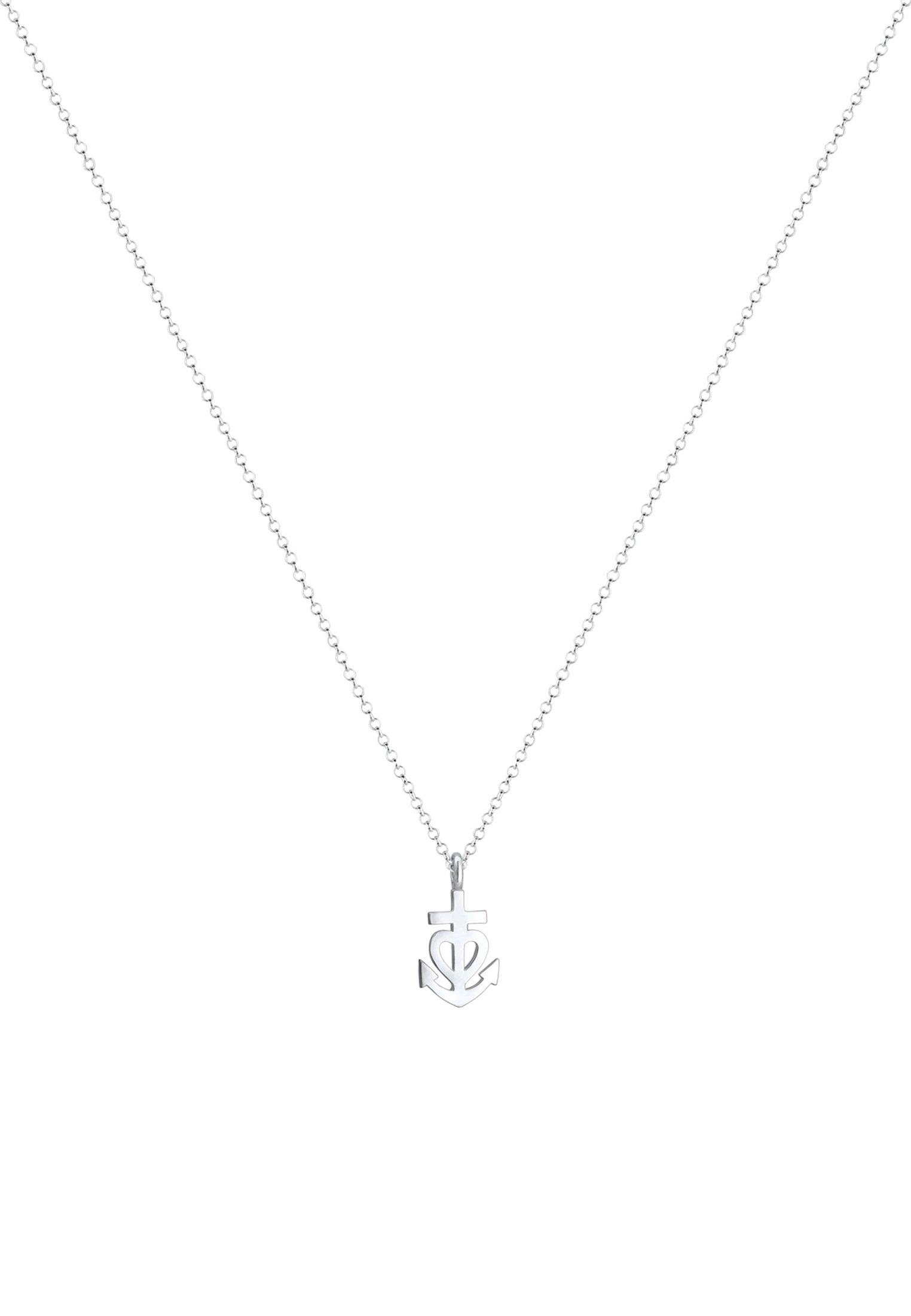 Elli  Collier Femme Pendentif Ancre Coeur Filigrane 