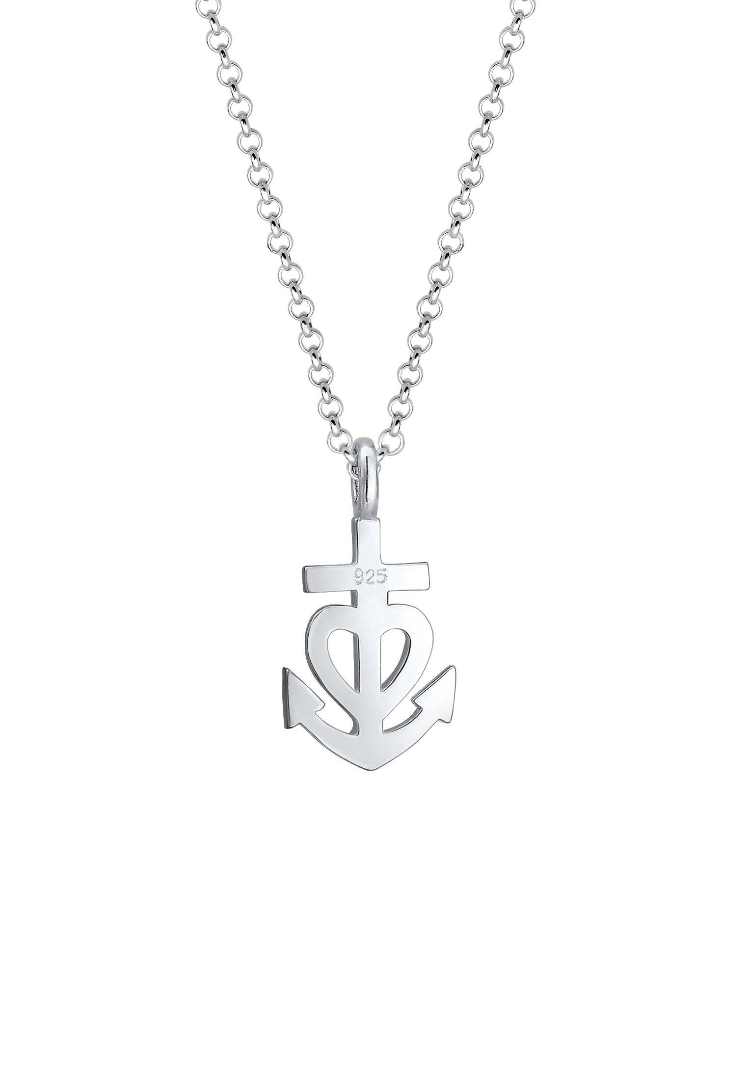 Elli  Collier Femme Pendentif Ancre Coeur Filigrane 