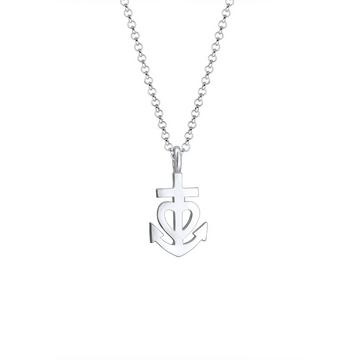 Collier Femme Pendentif Ancre Coeur Filigrane