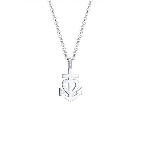 Elli  Collier Femme Pendentif Ancre Coeur Filigrane 