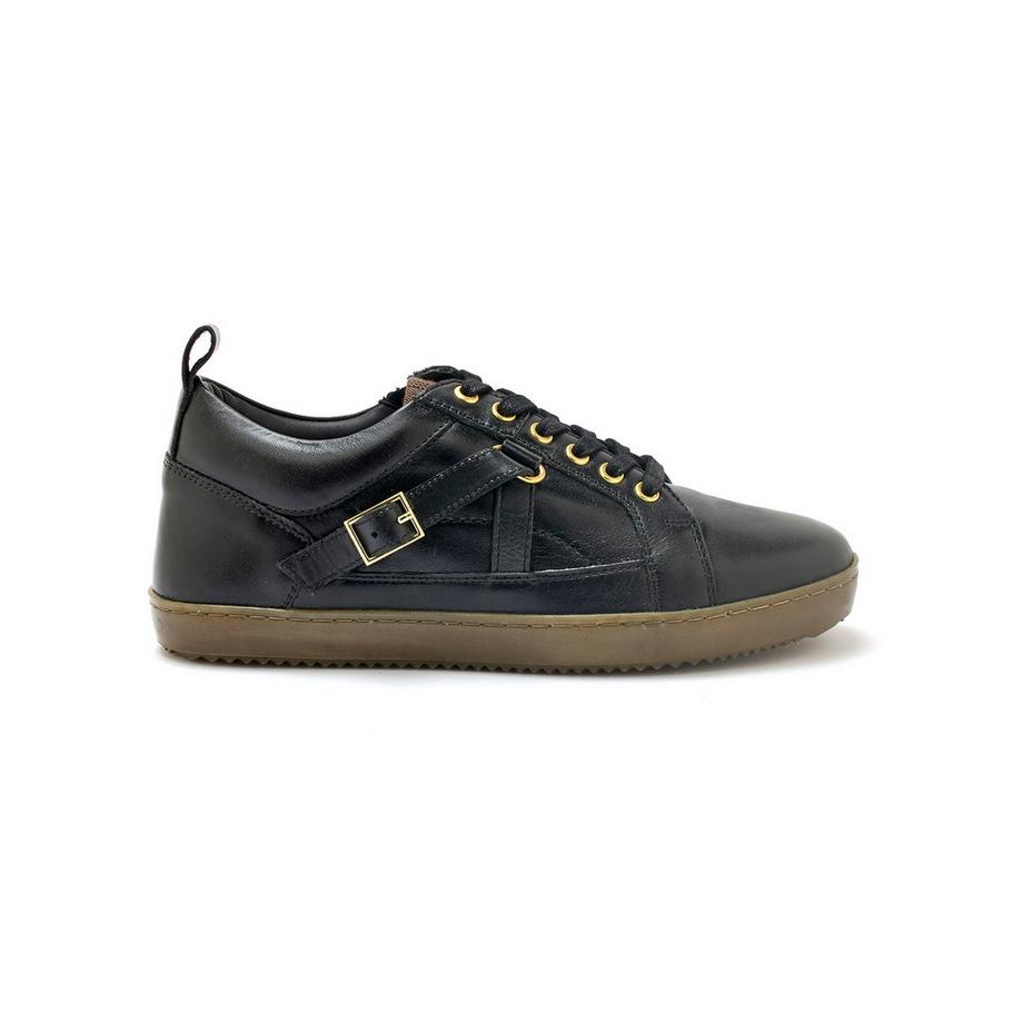 sneakers basse con lacci e zip laterale